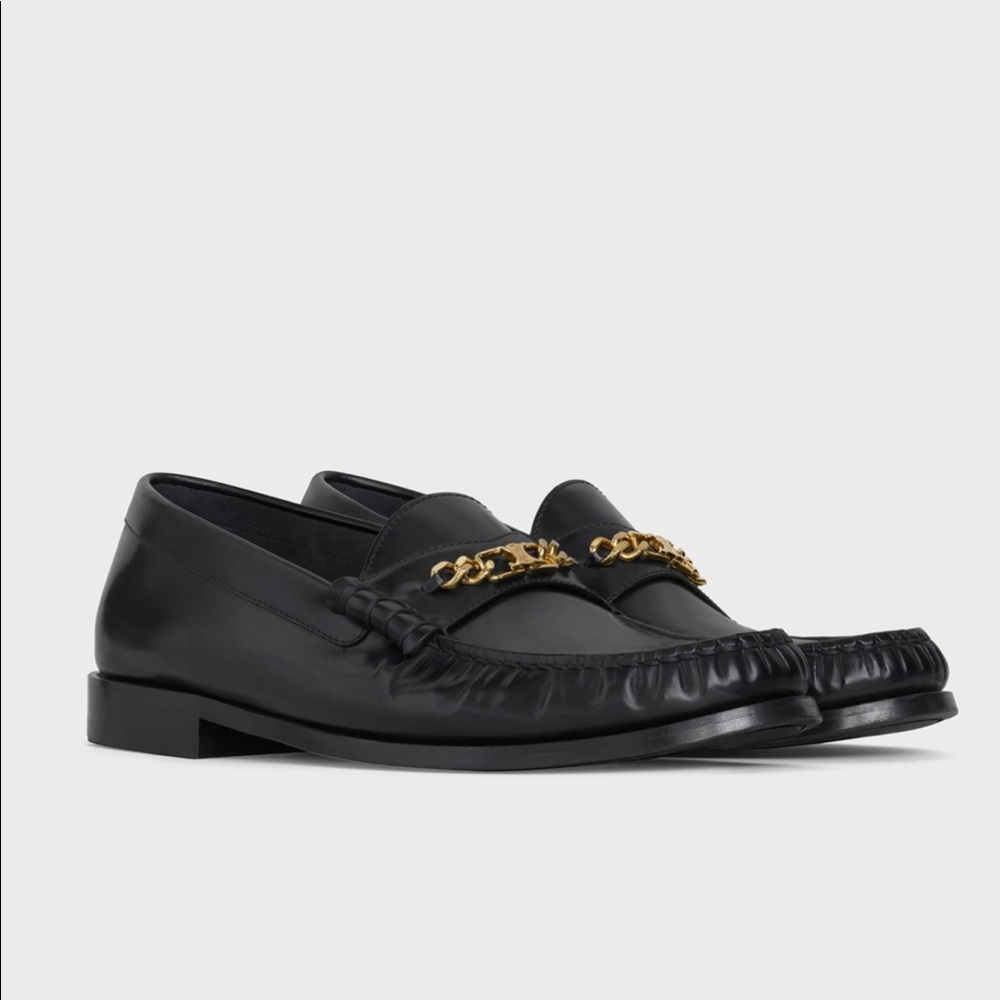 Celine Luco Chain Triomphe Loafers